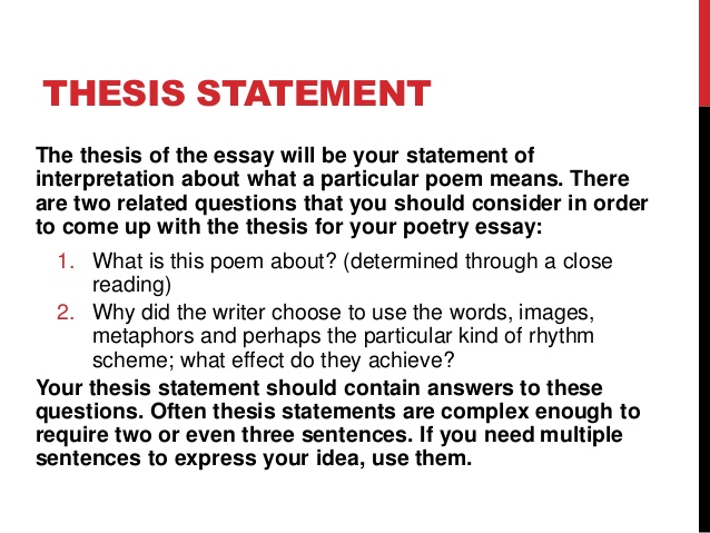 poem thesis statement