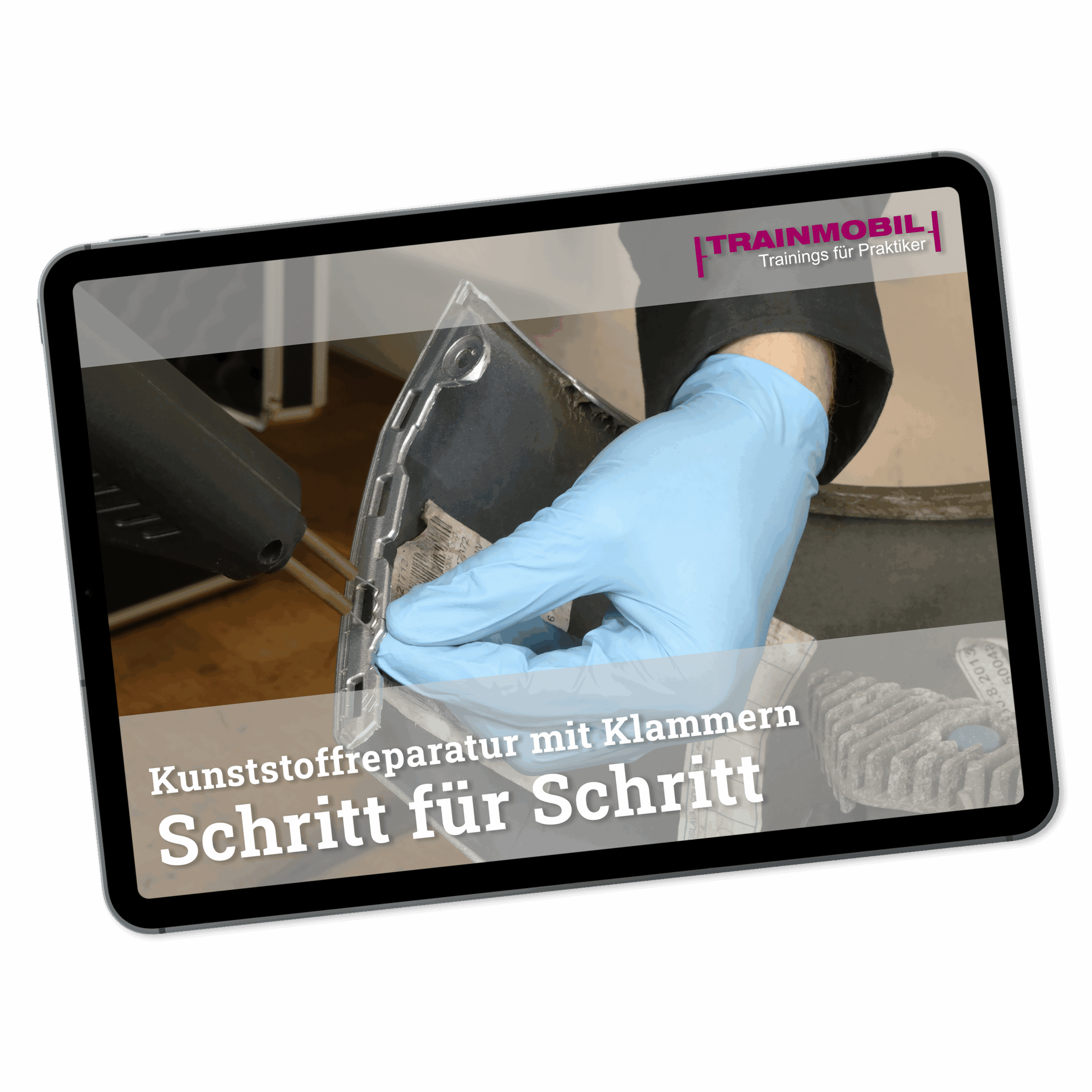 Kunststoffreparatur mit Klammern